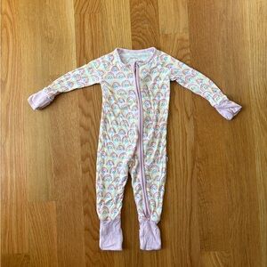 Little Sleepies Rainbow Zip Up Footie